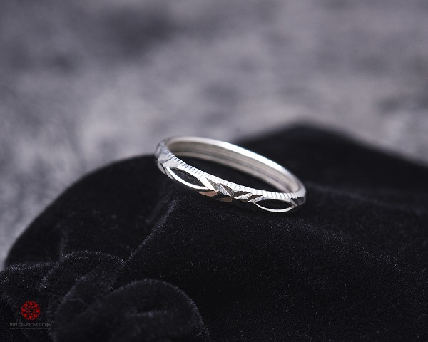 Nhẫn bạc lông voi nhân tạo may mắn